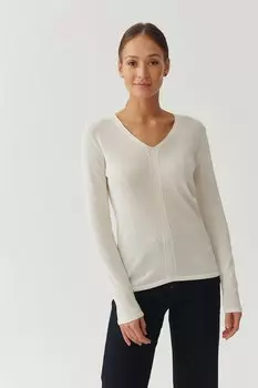 Свитер с заостренным воротником Tatuum, белый