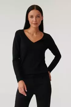 Свитер с заостренным воротником Tatuum, черный