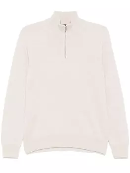 Свитер с застежкой-молнией на половину длины Zanone, серый