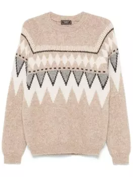 Свитер с жаккардовым узором Peserico, серый