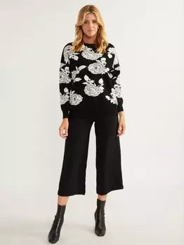 Свитер с жемчугом Usha, черный