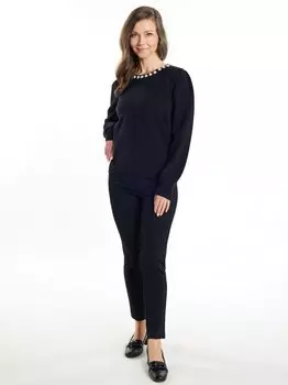 Свитер с жемчугом Usha, черный