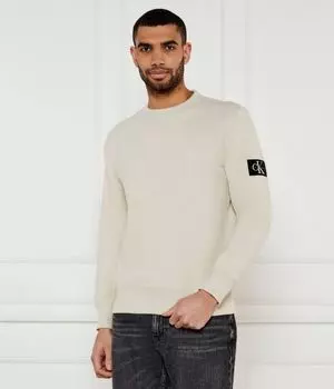 Свитер с значком Regular fit Calvin Klein Jeans, желтый