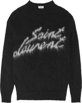 Свитер Saint Laurent 90s Sweater 'Noir/Naturel', черный