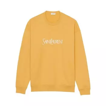 Свитер Saint Laurent Basic Sweater, цвет Yellow/Natural