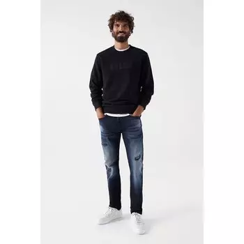 Свитер Salsa Jeans French Terry With Peach Touc, черный