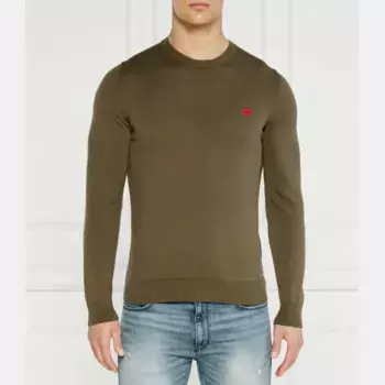 Свитер San Cassius стандартного кроя Hugo, зеленый