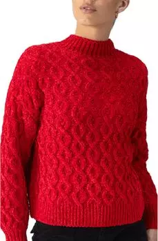 Свитер Sanctuary Cable Mock Neck Sweater, цвет Mars Red