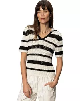 Свитер Sanctuary Knitted Collared Top, цвет Black/Chalk