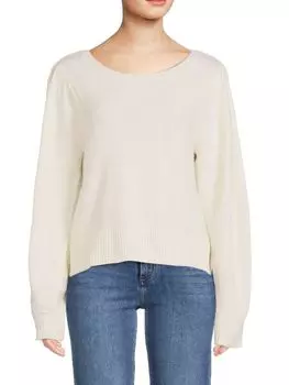 Свитер Sanctuary в рубчик с красивыми складками, белый