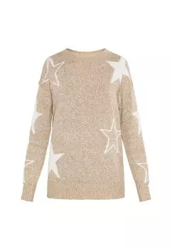 Свитер SANIKA Fashion Look, пятнистый бежевый