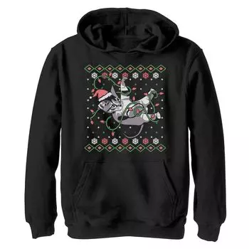 Свитер Santa Kitty Ugly для мальчиков 8–20 лет, флисовая толстовка с рождественским рисунком Licensed Character