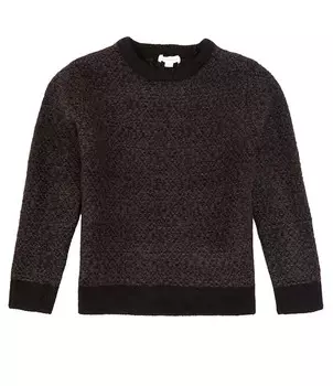 Свитер Scene&Heard с круглым вырезом и длинными рукавами для больших мальчиков 8–20 лет, черный