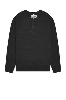 Свитер Schott Button Henley, черный
