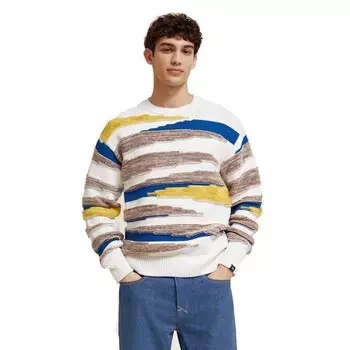 Свитер Scotch & Soda Landscape Crew Neck, бежевый