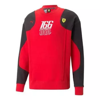 Свитер scuderia ferrari statement crew neck sweatshirt 'red' Puma, красный