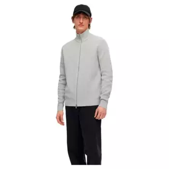 Свитер Selected Dane full zip, серый