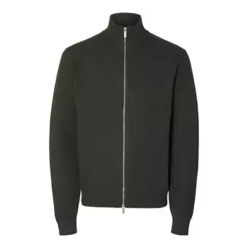 Свитер Selected Dane full zip, зеленый