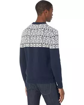Свитер Selected Homme Snowden Jacquard Crew Neck Sweater, цвет Sky Captain Egret
