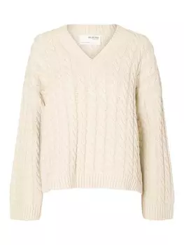 Свитер Selected KABALA, светло-бежевый