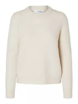 Свитер SELECTED Sia Ras, светло-бежевый