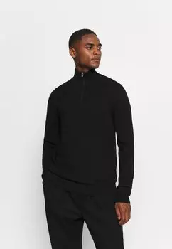Свитер Selected SLHBERG HALF ZIP B NOOS, цвет Black