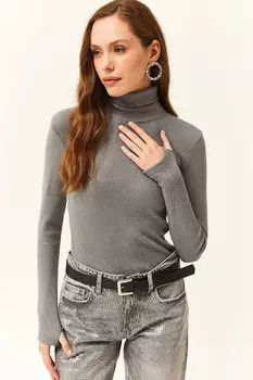 Свитер - Серый - Классический крой Olalook, серый