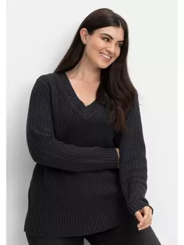 Свитер sheego, цвет anthrazit meliert