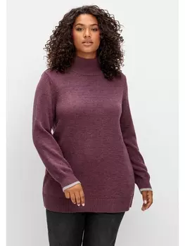 Свитер sheego, цвет brombeer meliert