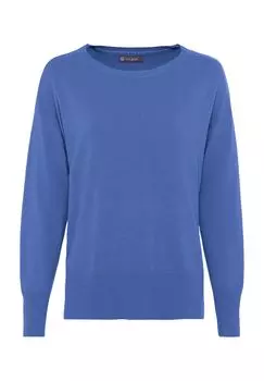 Свитер шелково-кашемировый Грац, разрезы по бокам, женский Galeria, цвет Midblue