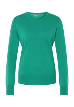 Свитер шелково-кашемировый Мадрид, круглый вырез, женский Galeria, зеленый