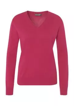 Свитер шелково-кашемировый «Монако», V-образный вырез, женский Galeria, цвет Dark Pink