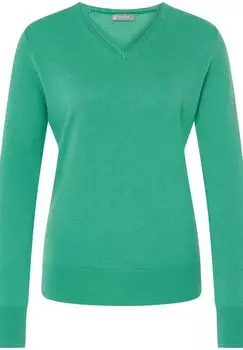 Свитер шелково-кашемировый «Монако», V-образный вырез, женский Galeria, зеленый