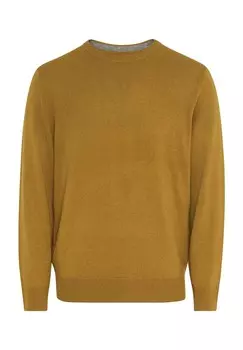 Свитер шелково-кашемировый, с круглым вырезом, мужской GALERIA, цвет 4 Curry