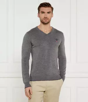 Свитер шерстяной Aeronautica Militare Regular Fit, серый