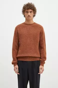 Свитер шерстяной Birnir Brushed Lambswool Norse Projects, коричневый