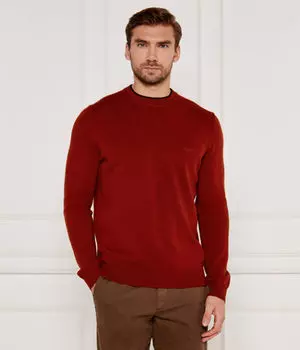 Свитер шерстяной Boss Ebacio Regular Fit, красный