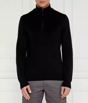 Свитер шерстяной детский Boss Regular Fit, черный