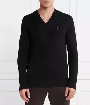 Свитер шерстяной Polo Ralph Lauren Slim Fit, черный