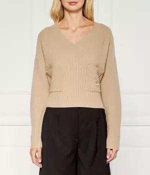 Свитер шерстяной Tommy Hilfiger Relaxed Fit, бежевый