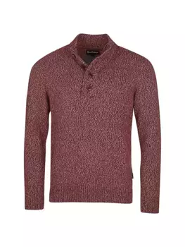 Свитер Sid с полумолнией до половины Barbour, цвет crimson marl