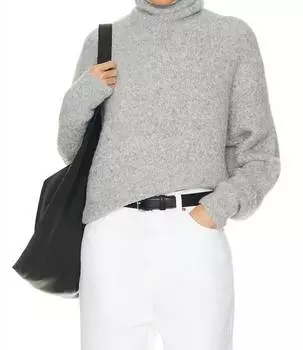 Свитер Sierra в светло-сером меланжевом цвете NILI LOTAN, цвет light grey melange