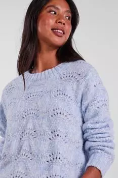 Свитер - Синий - Классический крой PIECES, синий