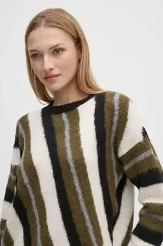 Свитер Sisley из смесовой шерсти, зеленый