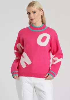 Свитер Ski Wear Funnel Neck Knit South Beach, цвет hot pink