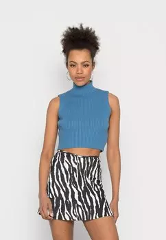 Свитер SLEEVELESS WITH HIGH NECK Glamorous, синий