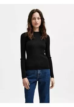 Свитер SLFLYDIA NEW O NECK NOOS Selected Femme, черный