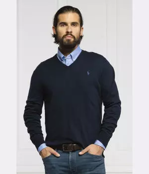Свитер Slim fit Polo Ralph Lauren, синий