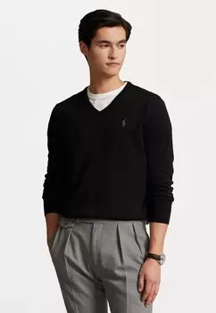 Свитер SLIM FIT V NECK Polo Ralph Lauren, черный