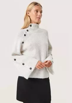 Свитер SLKIGGE STUDIO Soaked in Luxury, светло-серый меланж